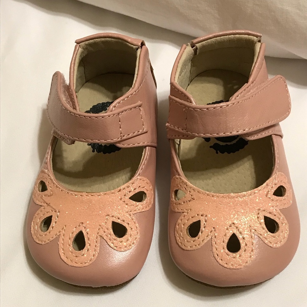 Livie and Luca Petal Mary Jane Light Pink Shimmer